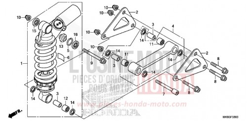 AMMORTIZZATORE POSTERIORE (CBR1000RR/RA) CBR1000RAG di 2016